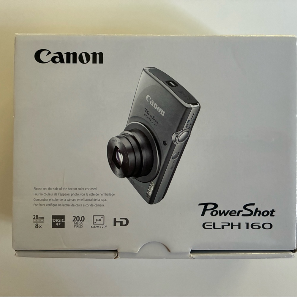 Canon PowerShot ELPH 160 - Sleek Gray Design - New in box